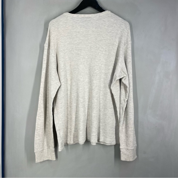 Timberland Tan n Grey Thermal Shirt Mens Large Long Sleeve Waffle Knit *stained* - Picture 9 of 9